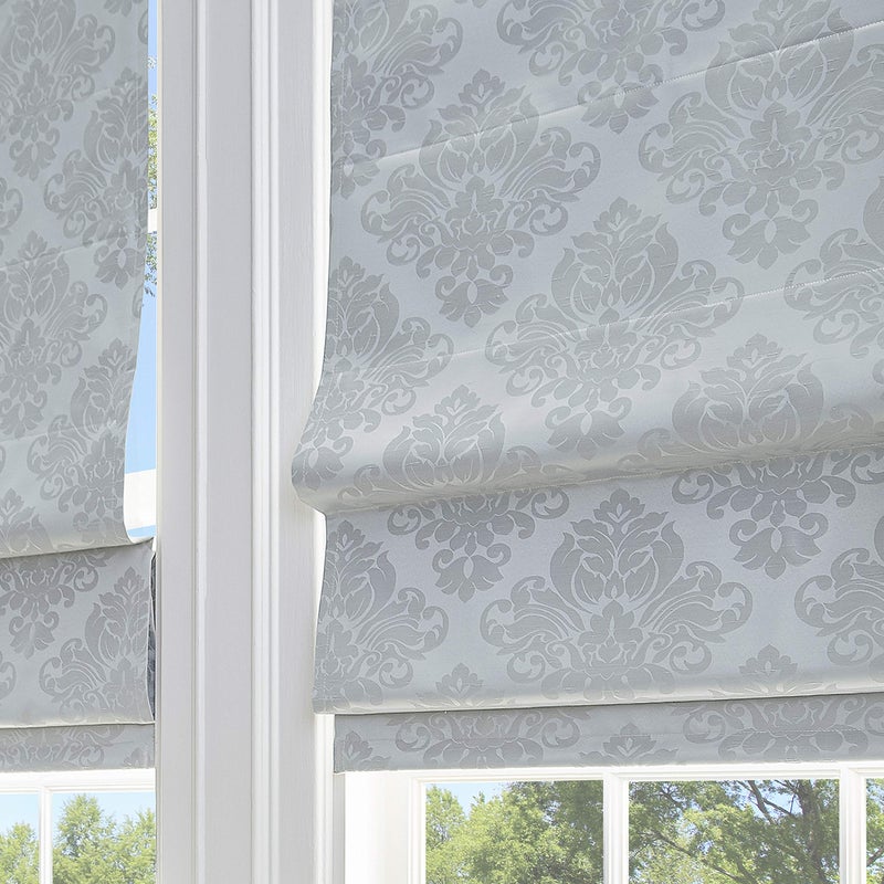 Curtainworks Damask Room Darkening Cordless Roman Shade - Image 3